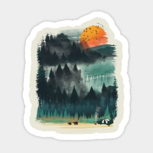 Wilderness Camp Sticker